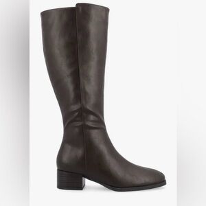 ELEGANT JOUNEE COLLECTION DEVRI KNEE HIGH BOOTS IN VEGAN LEATHER